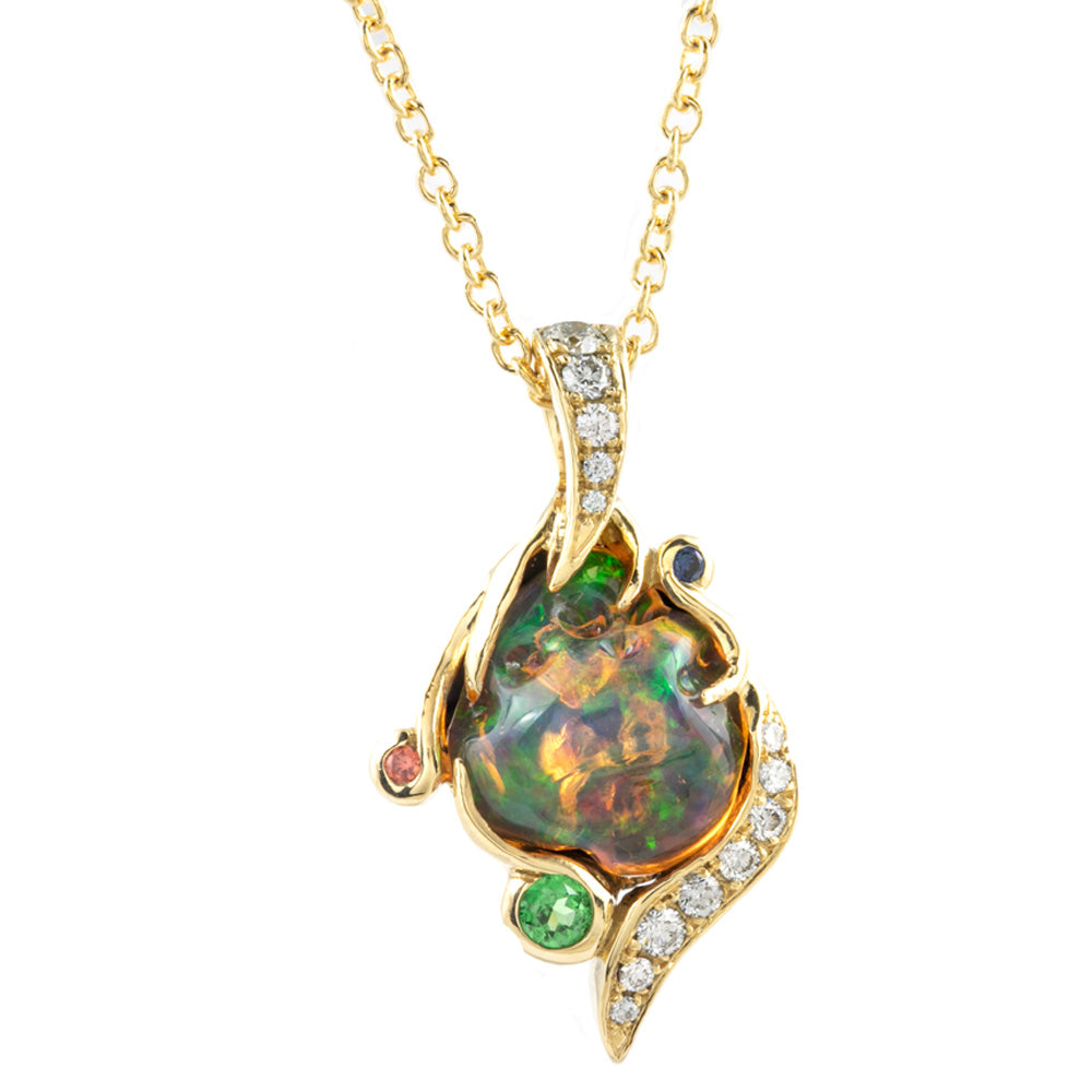 Fierce Fire Opal Pendant | Mark Schneider Fine Jewelry
