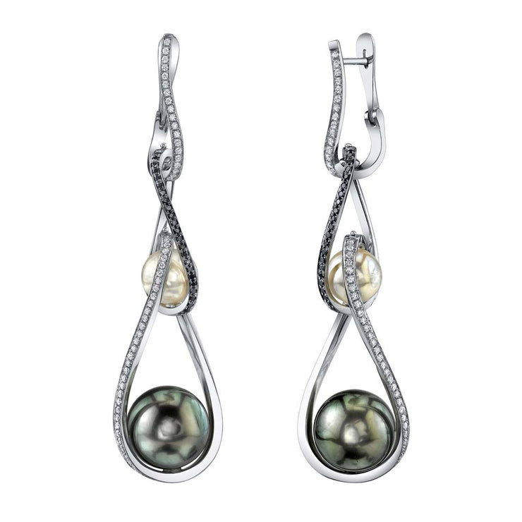 rotating pearl earrings