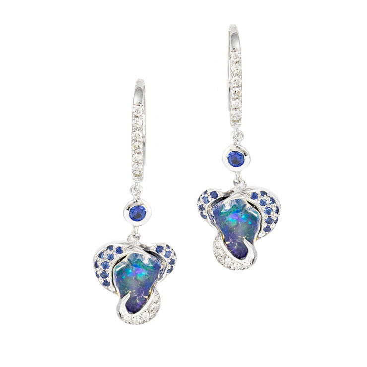 Alluring White Opal Earrings