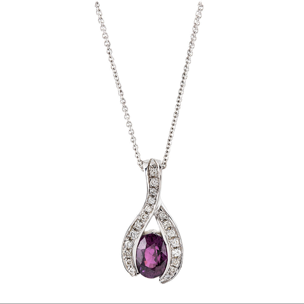 Purple sapphire pendant discount