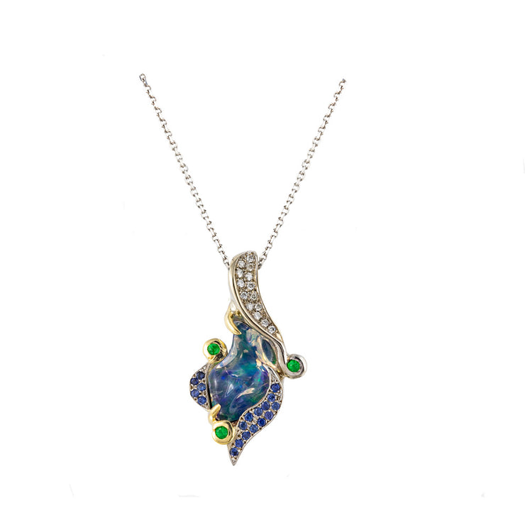 Vivacious White Opal Pendant