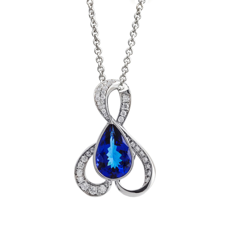 Pear Tanzanite Pendant