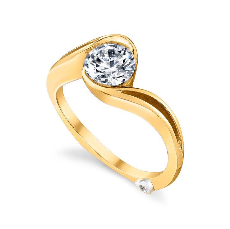 Round Solitaire Diamond Mens Ring | Ouros Jewels