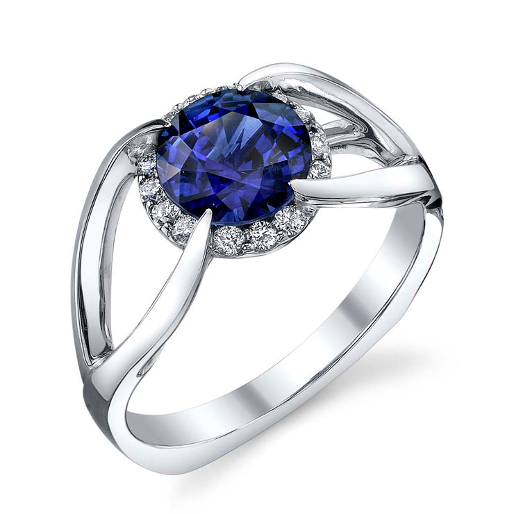 blue sapphire bridal ring
