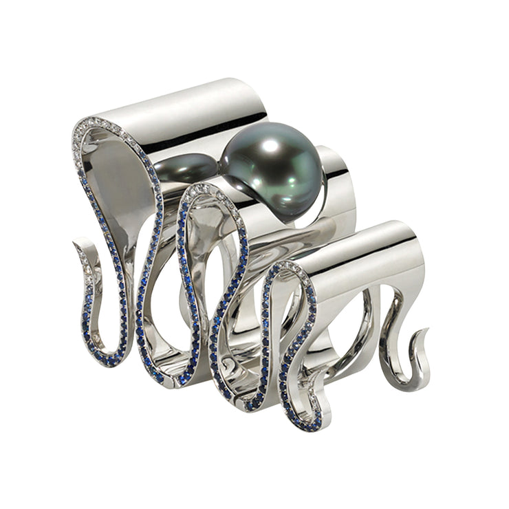 cresting pearl wave ring