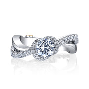 Platinum | Feather-engagement-ring