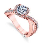 Rose Gold | Feather-engagement-ring