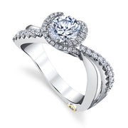 White Gold | Feather-engagement-ring