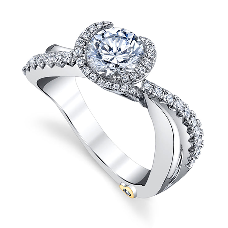 White Gold | Feather-engagement-ring
