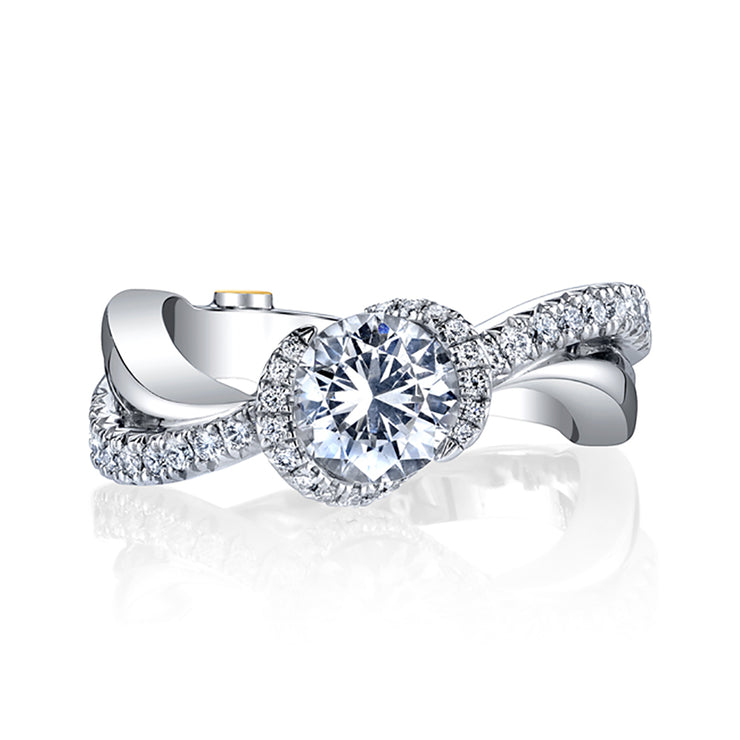 White Gold | Feather-engagement-ring