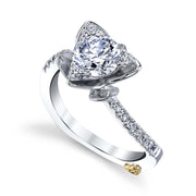 Platinum | Lotus-engagement-ring
