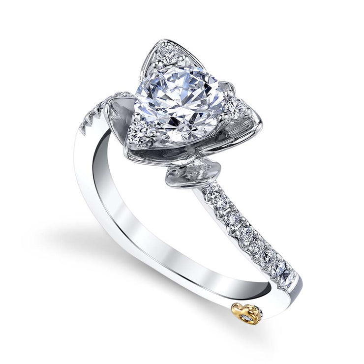 White Gold | Lotus-engagement-ring