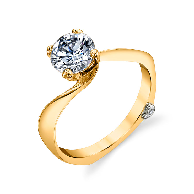 Luna | 18K White Gold trilogy style engagement ring | Taylor & Hart