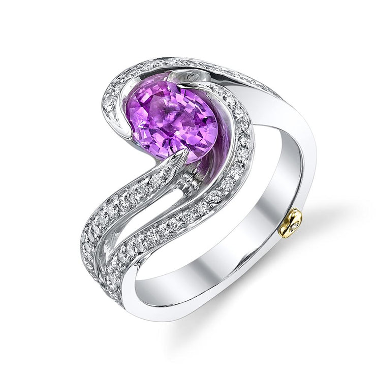Pink Sapphire Brilliance Ring