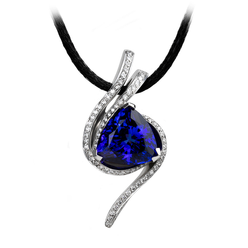 Tanzanite Trillion Pendant | Mark Schneider Fine Jewelry